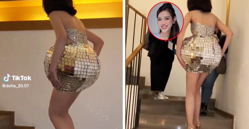 Hoa hậu Đỗ Hà không thể đứng, ngồi tận 2 tiếng vì mặc nguyên quả cầu disco đi diễn