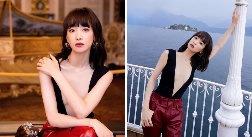 Diện áo khóe vòng một "sâu hun hút", nữ diễn viên lên thẳng Top 1 tìm kiếm mạng xã hội xứ Trung