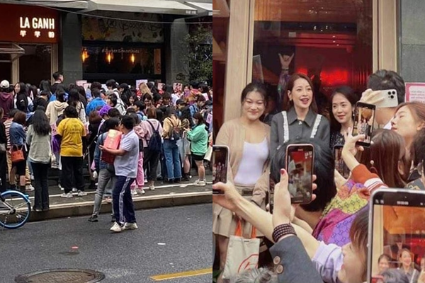 Chi Pu phát tài ở Trung: Fan đội mưa xếp hàng dài cả phố tới khai trương quán phở 200 nghìn/bát
