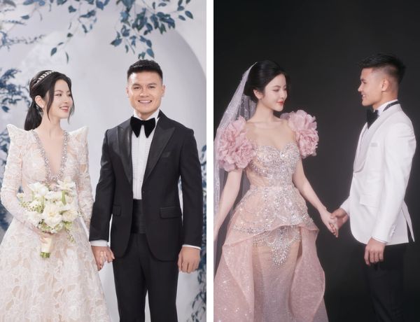 Quang Hải - Chu Thanh Huyền xả loạt ảnh cưới nét căng, cô dâu chơi lớn diện đến 7 bộ váy cưới