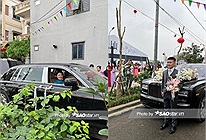 Quang Hải hạnh phúc lên xe hoa tiền tỉ đón vợ, mẹ chồng vui vẻ: 