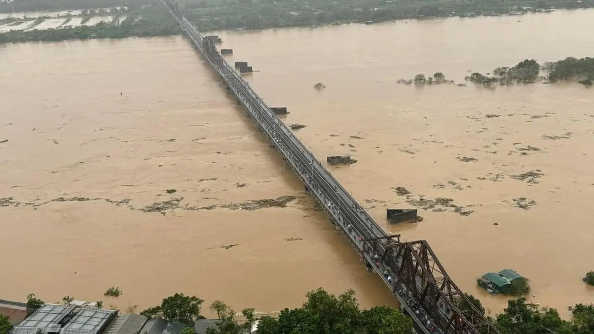 Lũ trên các sông đang lên liên tục, mực nước sông Hồng sẽ đạt đỉnh vào trưa 11/9